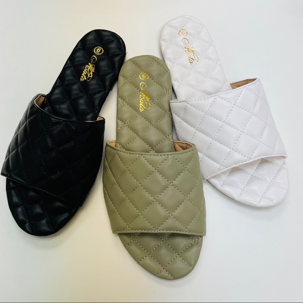 Black quilted sandal - Picture 4 of 5